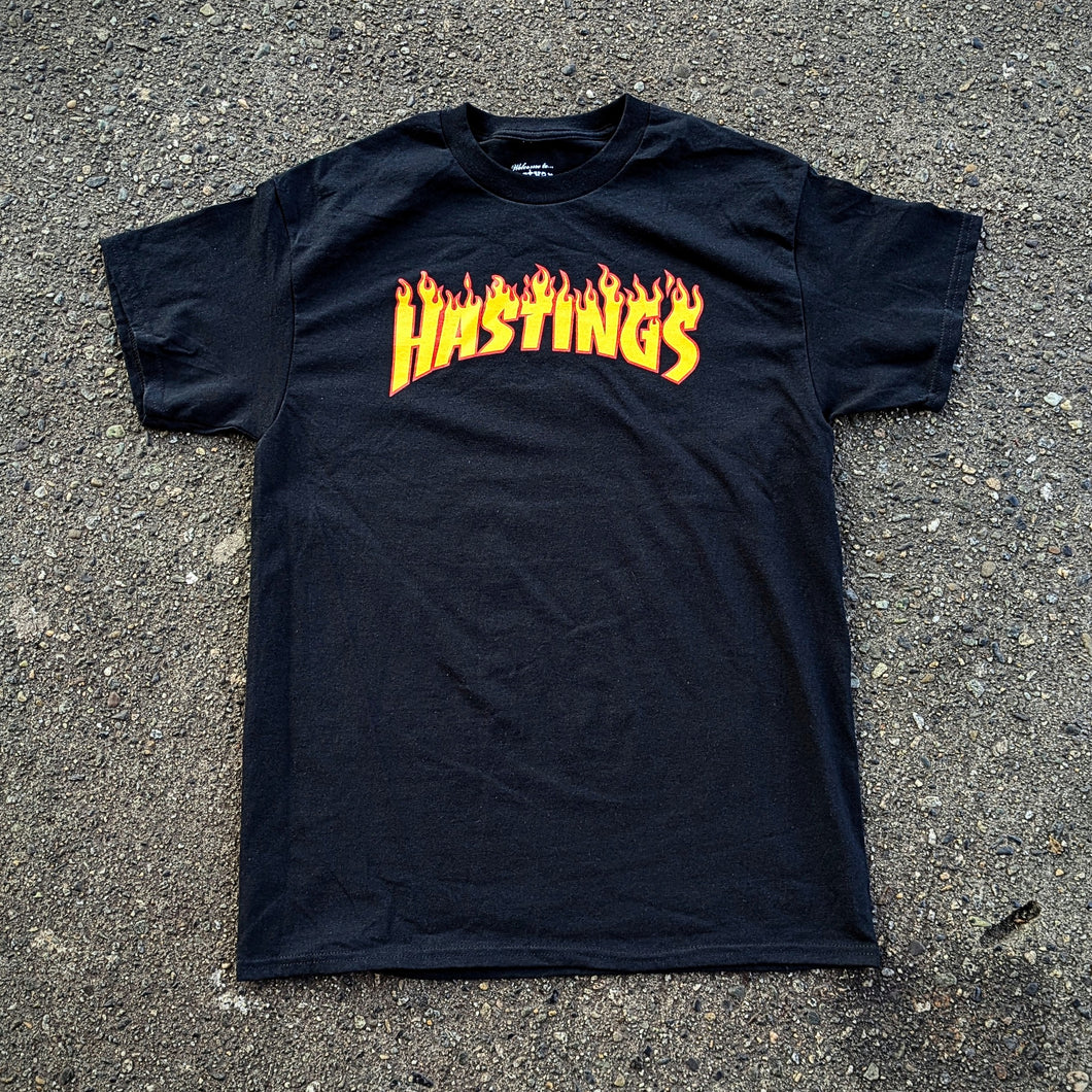 Hastings Street on fire