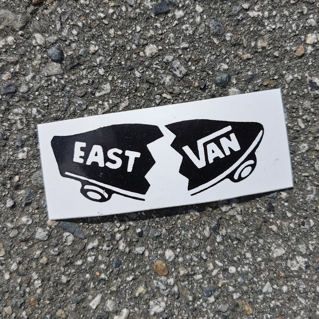 EAST VAN broken skate sticker